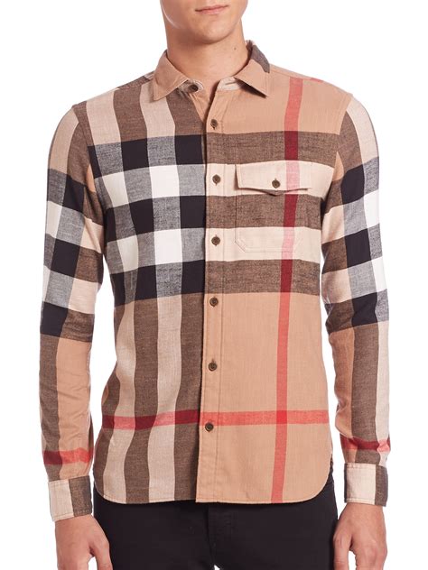 burberry checkered shirt|burberry check shirt men's.